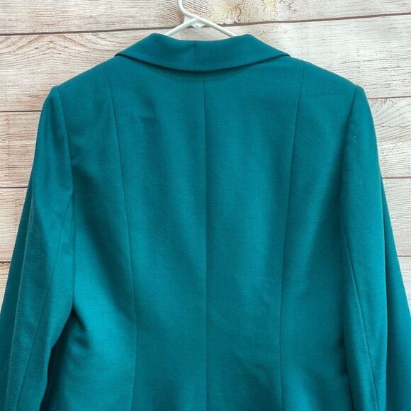 VINTAGE KASPER & CO WOOL BLAZER IN EMERALD GREEN - Picture 6 of 9